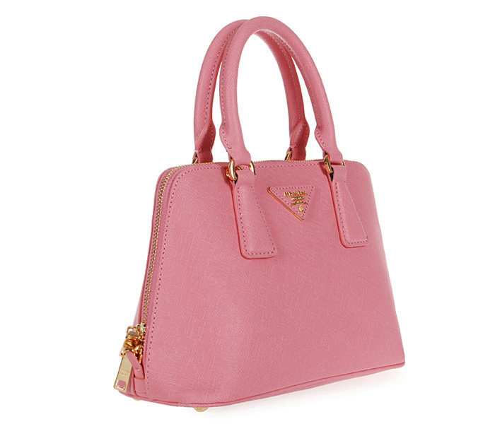 2014 Prada Saffiano Leather Small Two Handle Bag BL0838 pink for sale - Click Image to Close